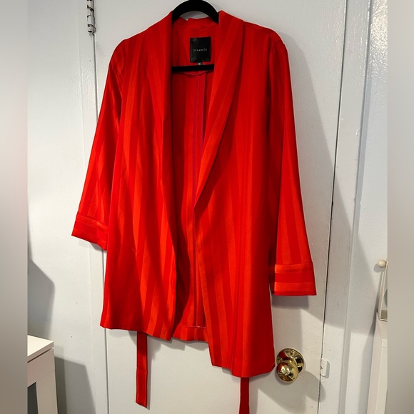 Dynamite Lapels Striped Jacket in Red (Brand New With No Tags) - Picture 10 of 11